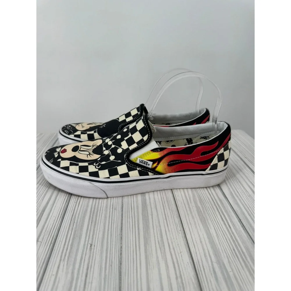 Vans Disney x Mickey & Minnie Flame Classic Slip On Women Size 10 Mens Size 8.5 - Picture 6 of 12